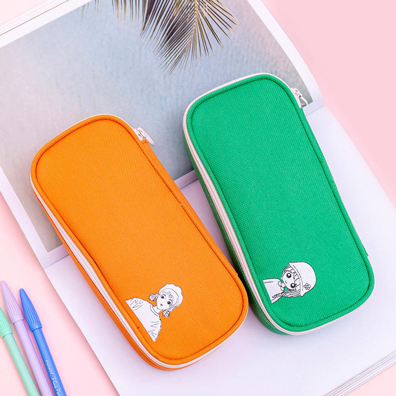 Oxford Cloth Large Capacity Pencil Case Pen Bag School Stationery Storage Pouch