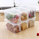 2Pcs Refrigerator Organizer Storage Box Containers with Lid for Fruit Vetgetable