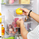 2Pcs Refrigerator Organizer Storage Box Containers with Lid for Fruit Vetgetable