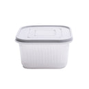 Square Drain Sealed Container Ginger Onion Fruit Refrigerator Storage Box 4x Hot