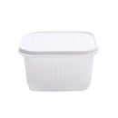 Square Drain Sealed Container Ginger Onion Fruit Refrigerator Storage Box 4Pcs