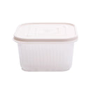 Square Drain Sealed Container Ginger  Fruit Refrigerator Storage Box 4piece Nice