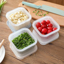 Square Drain Sealed Container Ginger Onion Fruit Refrigerator Storage Box 4x Hot