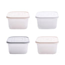Square Drain Sealed Container Ginger  Fruit Refrigerator Storage Box 4piece Nice