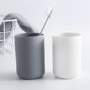 3Pcs Toothbrush Holder Mouthwash Cup Storage Rack Wall-mounted With Three Hooks