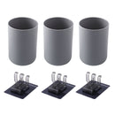 3Pcs Toothbrush Holder Mouthwash Cup Storage Rack Wall-mounted With Three Hooks