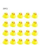 20pcs Yellow Mini Bathtime Rubber Duck Bath Squeaky Water Play Fun Kids