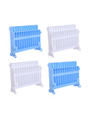 4pcs Adjustable Kitchen Plate Dish Draining Rack Organizers Foldable Plastic