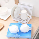 4pcs Adjustable Kitchen Plate Dish Draining Rack Organizers Foldable Plastic