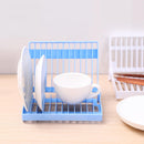 4pcs Adjustable Kitchen Plate Dish Draining Rack Organizers Foldable Plastic