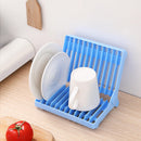 4pcs Adjustable Kitchen Plate Dish Draining Rack Organizers Foldable Plastic