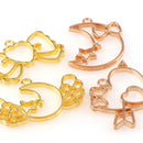 8XGold Tone Metal Frame Tray Setting For Alloy Polymer Metal  High Quality Hot