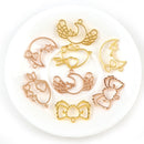 8XGold Tone Metal Frame Tray Setting For Alloy Polymer Metal  High Quality Hot