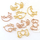 8XGold Tone Metal Frame Tray Setting For Alloy Polymer Metal  High Quality Hot