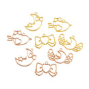 8XGold Tone Metal Frame Tray Setting For Alloy Polymer Metal  High Quality Hot