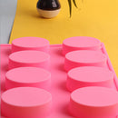 Oval Cake Mold Cookie Mould Flexible Silicone Soap Mold Chocolate Mould Pink