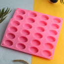 Oval Silicone Mold Muffins Cakes Soap Brownie Candy Baking Accessories Pink