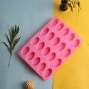 Oval Silicone Mold Muffins Cakes Soap Brownie Candy Baking Accessories Pink