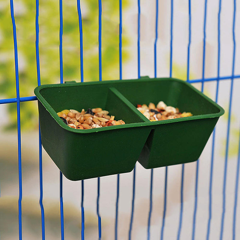 Bird Feeder Food Feeding Box with Clip Food Water for Parrot Parakeet Cage
