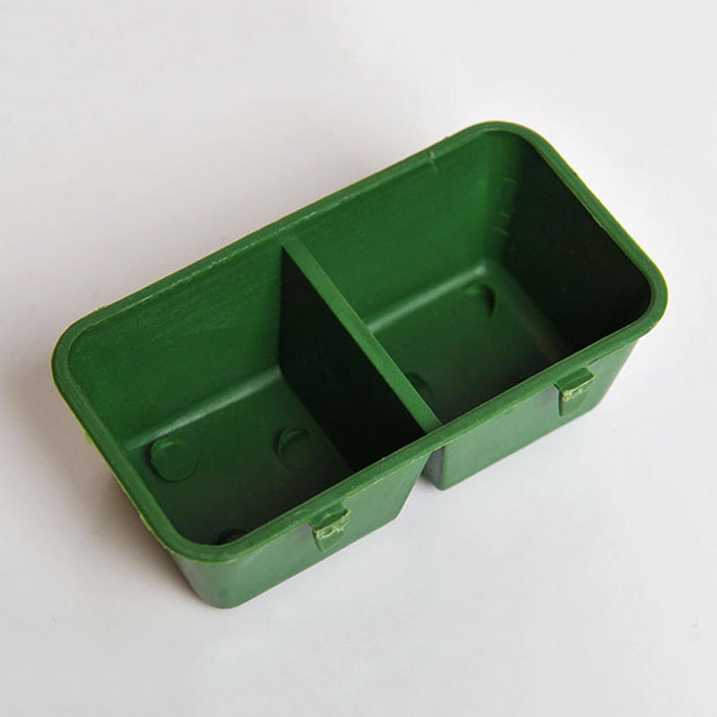 3Pcs Pet Parrot Pots Double Food Bowl Bird  Two Compartment Double Slot Bowl