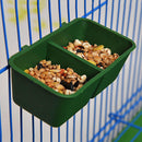 3Pcs Pet Parrot Pots Double Food Bowl Bird  Two Compartment Double Slot Bowl