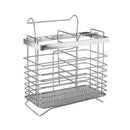 Metal Kitchen Cutlery Stand Rack Spoon Holder Drainer Water Filter Organizer