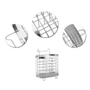Oval Basket Storage Drainer Rack Metal Kitchen Spoon Tools Fork Organizer