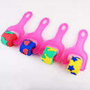 2 Sets Sponge-Brush Paintbrush-Roller Painting Drawing-Toys Plastic-Handle