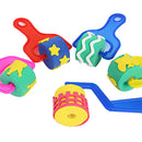 2 Sets Sponge-Brush Paintbrush-Roller Painting Drawing-Toys Plastic-Handle