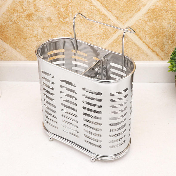 1 xStainless Steel Chopsticks Tube Cutlery Spoon Chopsticks Kitchen Hanging Tube