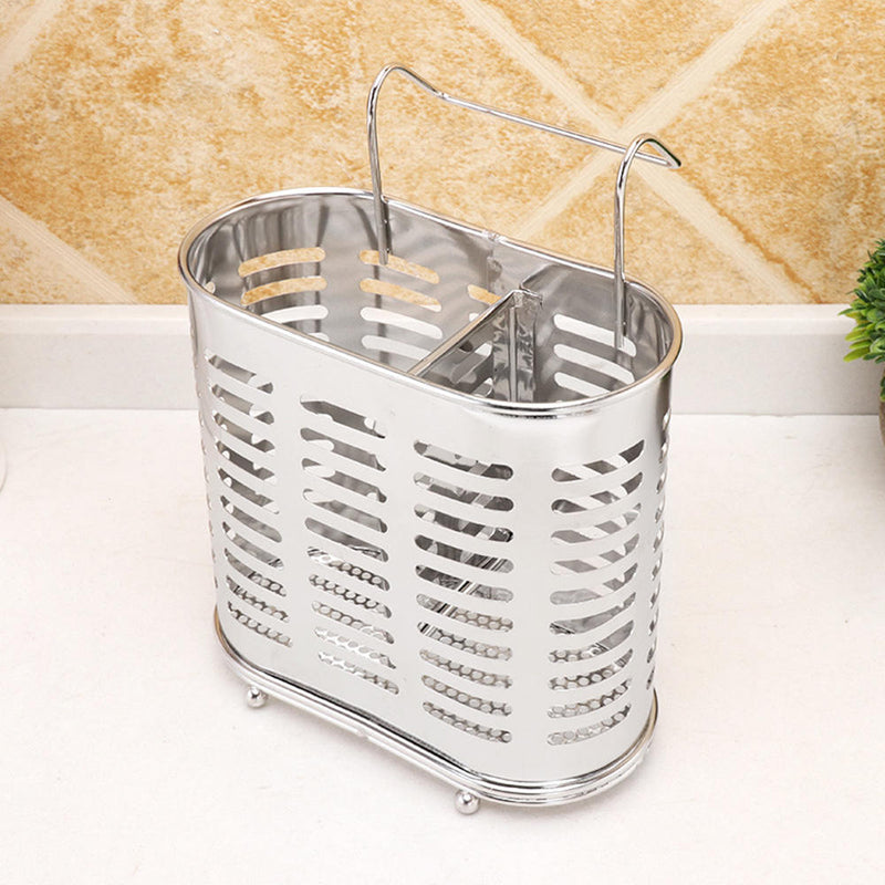 1 xStainless Steel Chopsticks Tube Cutlery Spoon Chopsticks Kitchen Hanging Tube