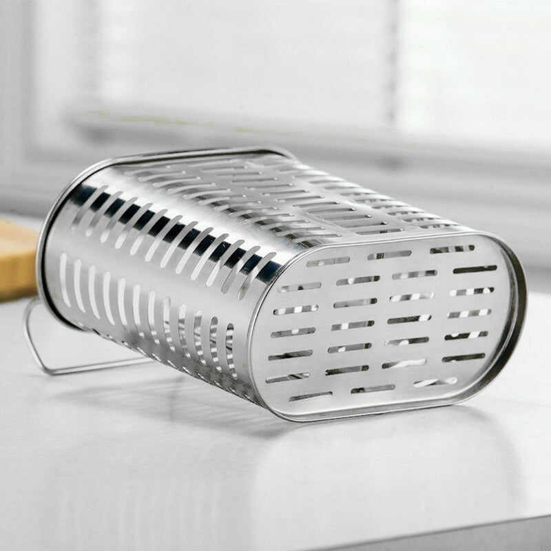 1 x Kitchen Hanging Stainless Steel Double Chopsticks Spoon Fork Cutlery Storage