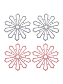 4 Pcs Cup Coaster Heat Insulation Coffee Tea Placemat Table Mat Snowflake Shaped