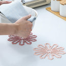 4 Pcs Cup Coaster Heat Insulation Coffee Tea Placemat Table Mat Snowflake Shaped