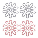 4 Pcs Cup Coaster Heat Insulation Coffee Tea Placemat Table Mat Snowflake Shaped
