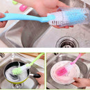 2PCS Nonslip Long-handled Brush Bottle Cup Cleaning Brush Scrubbing Cleaner