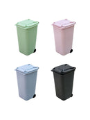 Mini Desktop Eco-friendly Trash Cans With Wheels Standing Lid Styles Bin 4* Best