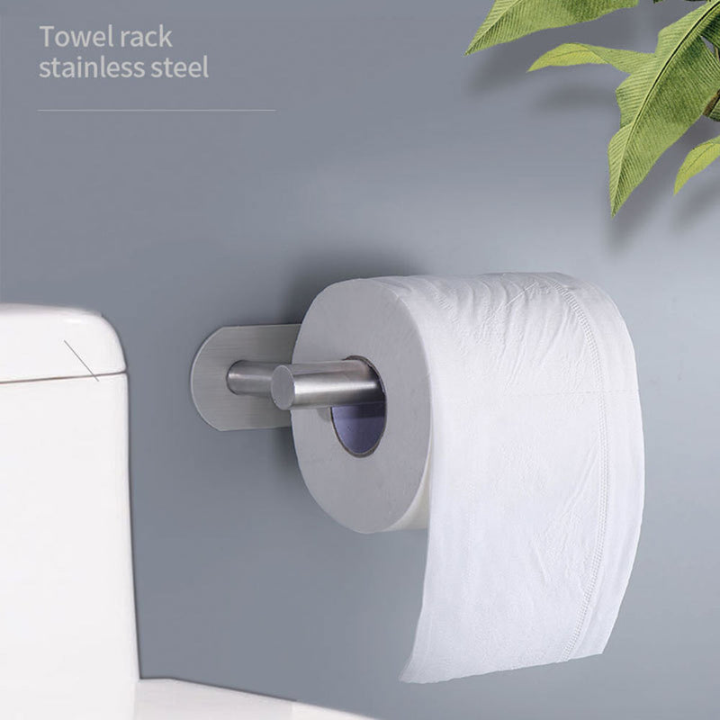 1 x Toilet Roll Holder Self Adhesive Toilet Paper Holder Bathroom Stick On Wall