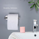 1 pcs Polished Stainless Steel Toilet Roll Holder Self Adhesive Stick Durable