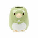 2Pcs Ceramic Cartoon Animal Toothbrush Holder Bathroom Swab Organizer Home Decor