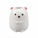 2Pcs Ceramic Cartoon Toothbrush Swab Toothpick Pen Stand Holder Newest Useful