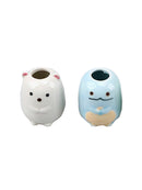 2Pcs Ceramic Cartoon Animal Toothbrush Holder Bathroom Swab Organizer Home Decor