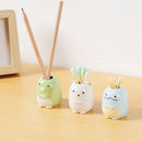 2Pcs Ceramic Cartoon Animal Toothbrush Holder Bathroom Swab Organizer Home Decor