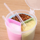 2pcs 3 Grids SpiceCondiment Storage Shaker Seasoning Bottle Container Kitchen