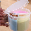 2pcs 3 Grids SpiceCondiment Storage Shaker Seasoning Bottle Container Kitchen