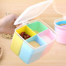 4 in 1 Spice Jar Condiment Storage Seasoning Bottle Container Kitchen Box