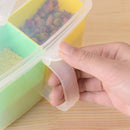4 Spice Jar Condiment Storage Shaker Seasoning Bottle Spice Salty Round Box