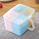4 Spice Jar Condiment Storage Shaker Seasoning Bottle Spice Salty Round Box