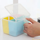 4 Spice Jar Condiment Storage Shaker Seasoning Bottle Spice Salty Round Box