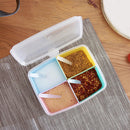 4 in 1 Spice Jar Condiment Storage Seasoning Bottle Container Kitchen Box